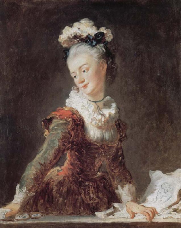 Jean Honore Fragonard Dancing girl lucky Miss Mar portrait France oil painting art